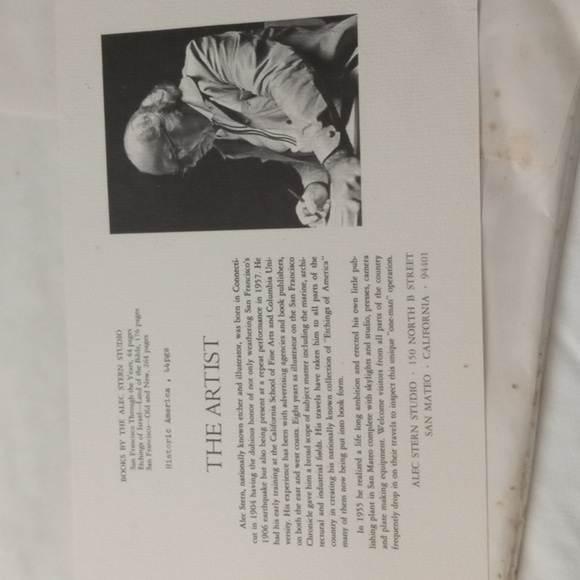 Vintage Alec Stern San Francisco Golden Gate Bridge Tower Etching - Picture 2 of 3